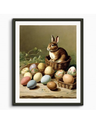 Easter rabbit and eggs - Poster ouvre sa boutique