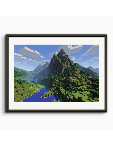 Minecraft, montagne - Affiche ou a consommer sur place